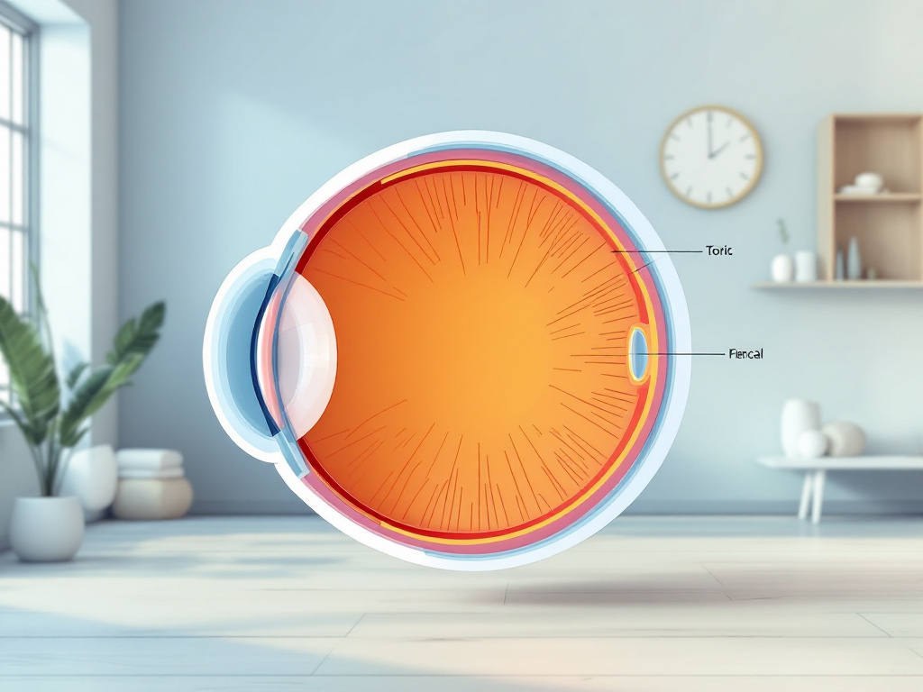 four types of intraocular lenses (IOLs): monofocal, multifocal, toric, and accommodating